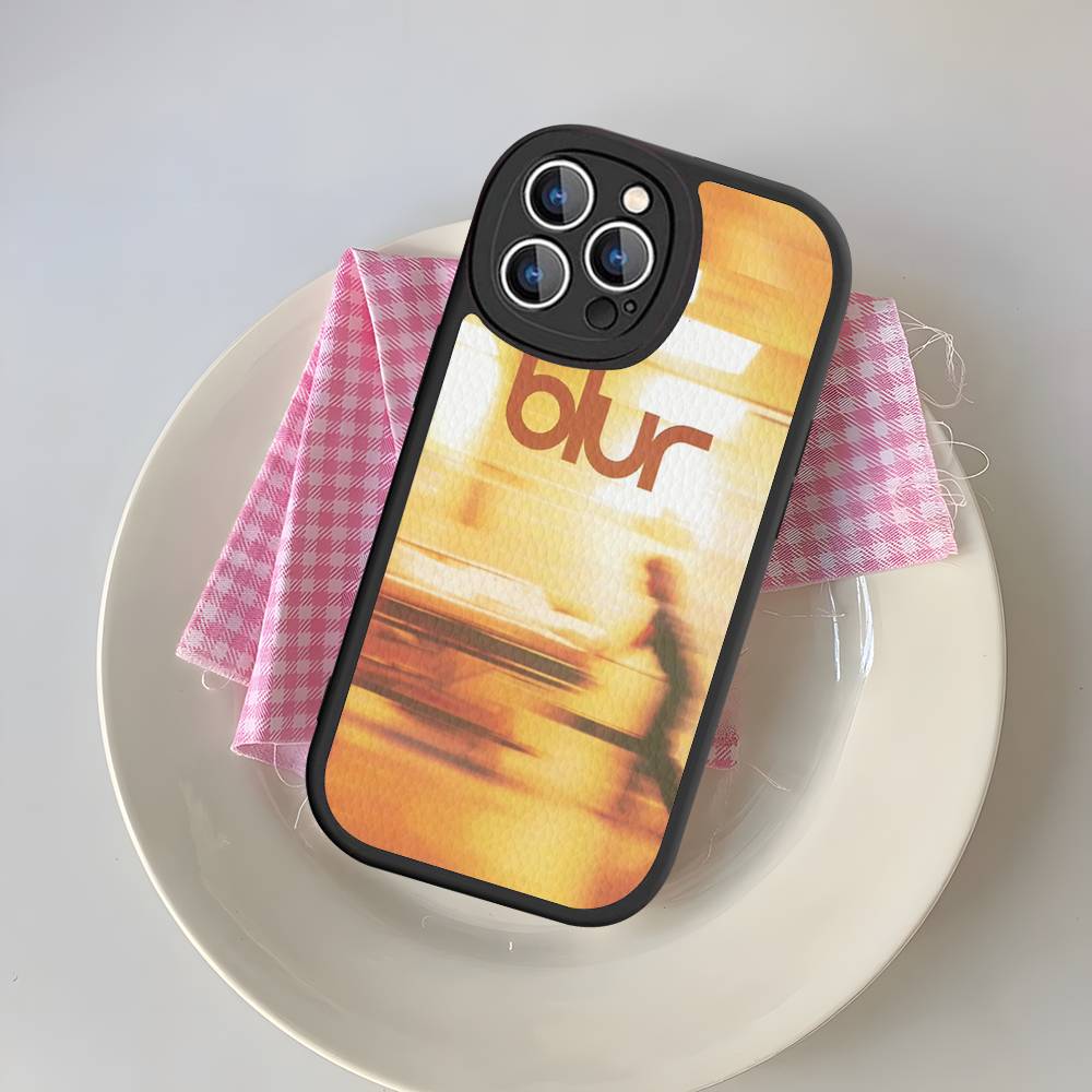 Rock Band B-Blur For IPhone 16 15 14 13 12 11 Pro Max Plus Shockproof Leather Soft Phone Cover