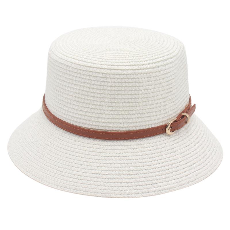 Summer Small Belt Encryption Straw Hat French Cool Sun Protection Japanese Dongmen Korean Style Bucket Hat