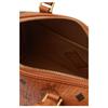 MCM Ella Silberfarbene Metallbeschläge Boston Tasche Schulter Crossbody Damen Handtaschen Cognac MWBFAEA03CO001