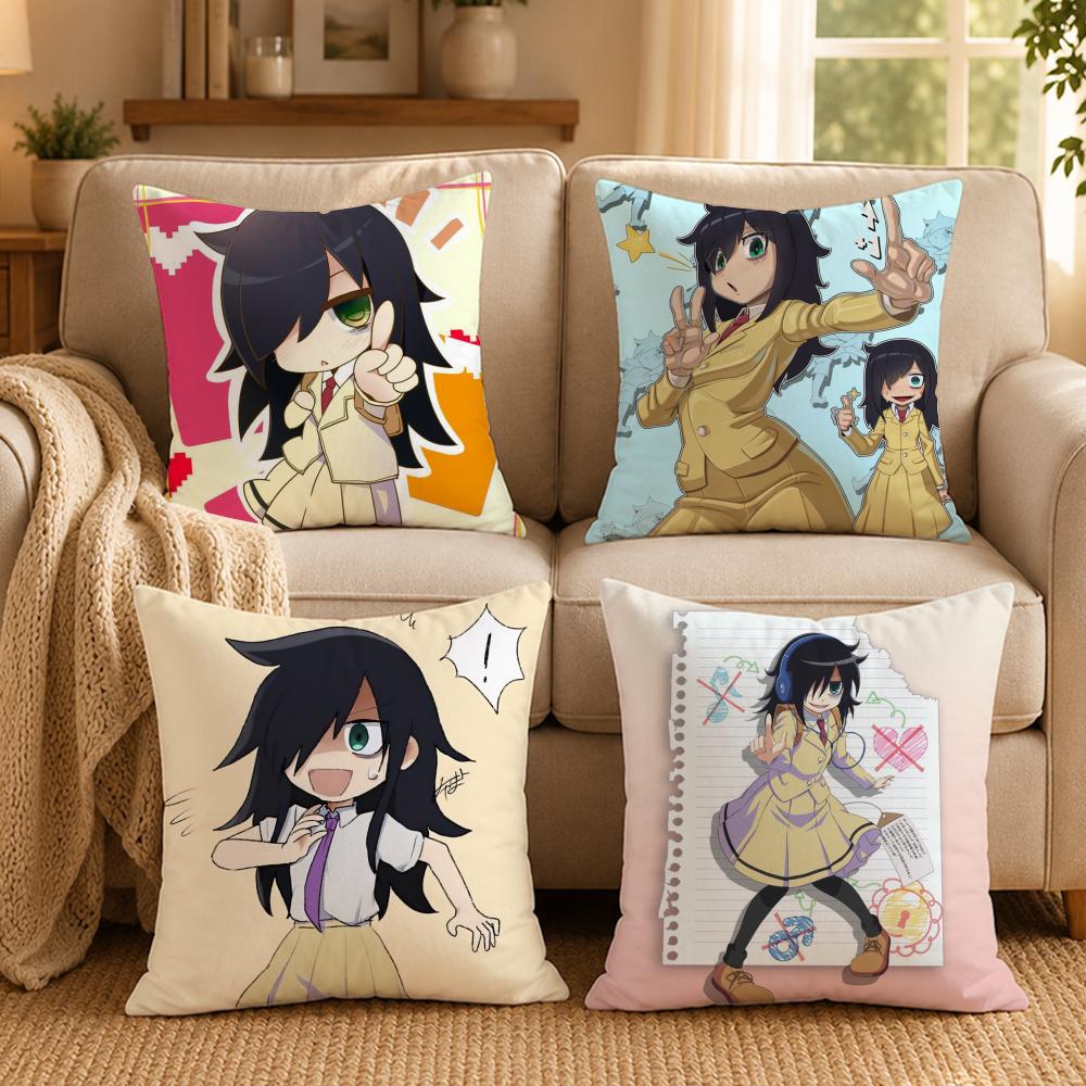 Anime T-Tomoko KurokiS Cushion Cover Double-Sided Printed Pillow Cover Hypoallergenic Dust-Mite Proof