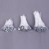 50-Piece Pack of Tightly Woven Candle Wicks with Galvanized Base, Sized 2.6-20cm and Wax Core for Ghee Lamps