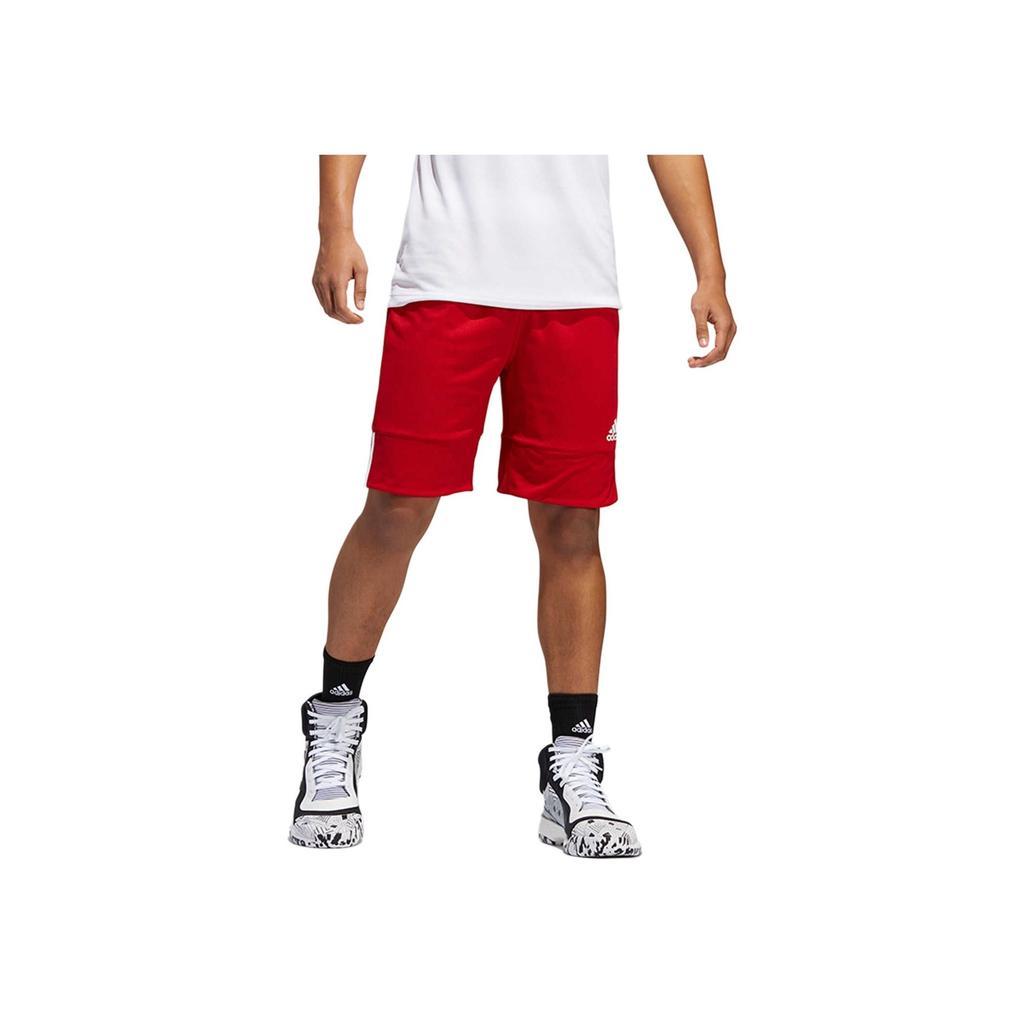 Adidas 3G Speed Three Stripe Logo Print Color Block Reversible Sports Shorts Men Shorts Red DY6603
