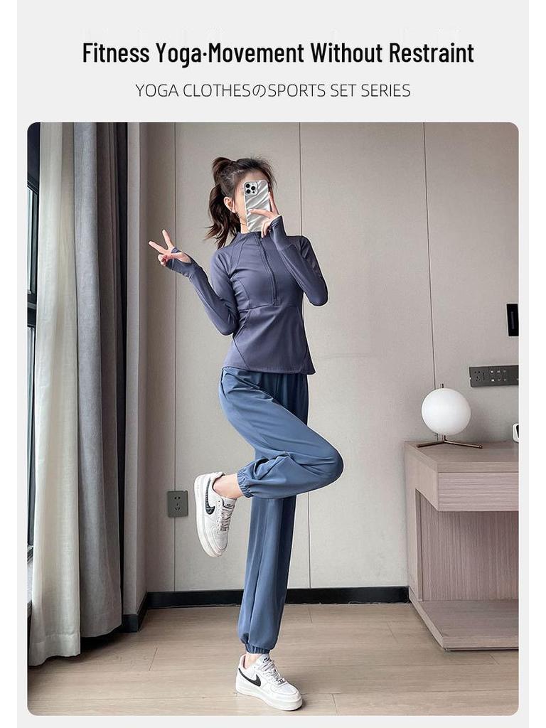 Women's 2024 Quick-Dry Sports Set: Morning Run, Hiking, Yoga, and Fitness Outfit