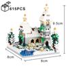 Four Season Micro Bricks Street View Sakura Windmill Building Blocks Fisherman's Cottage Tree Assemble Bricks Toys For Kids Boy