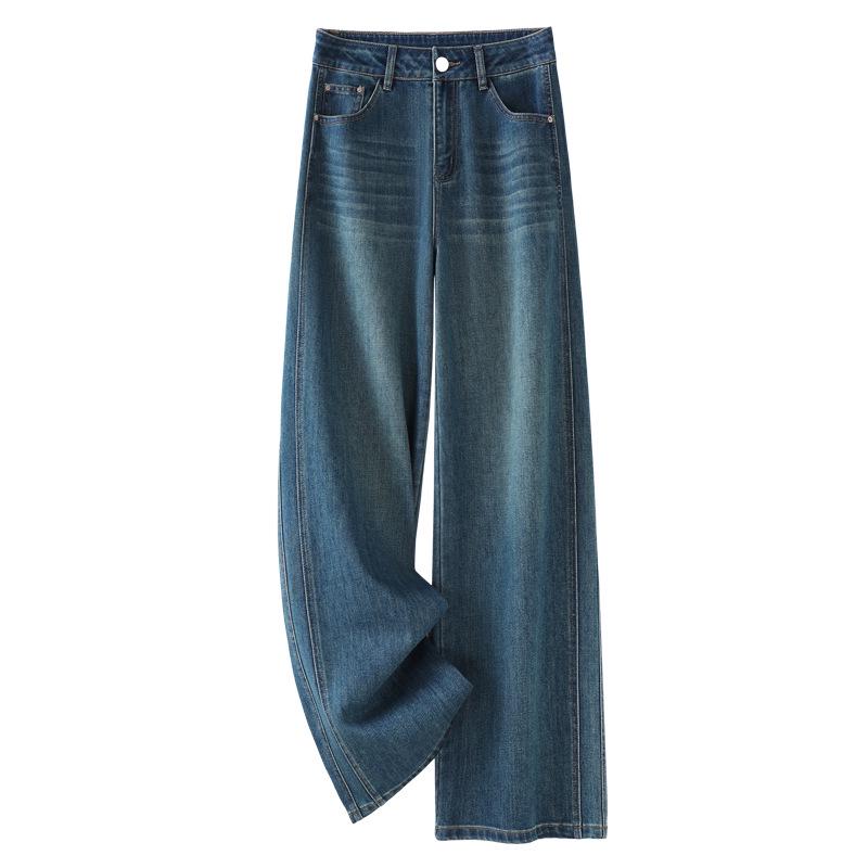 

High Waist Retro Wide-Leg Jeans - Women s 2024 Spring/Autumn Collection 3X Large