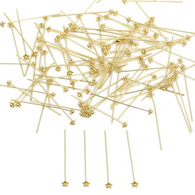 Copper Flower Beads Pin Needle for DIY Jewelry Making Findings Accessories