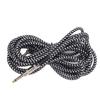 Guitar Connection Cable 6.35mm Interface Electric Instrument Woven Cord for Bass Microphone Speaker Amplifier Mixer