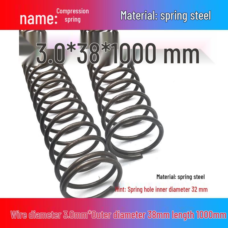 Spring Wire: 1m Long, Soft Pressure, Manganese Steel, 0.3-4.5mm Diameter, Yellow Compression Return.
