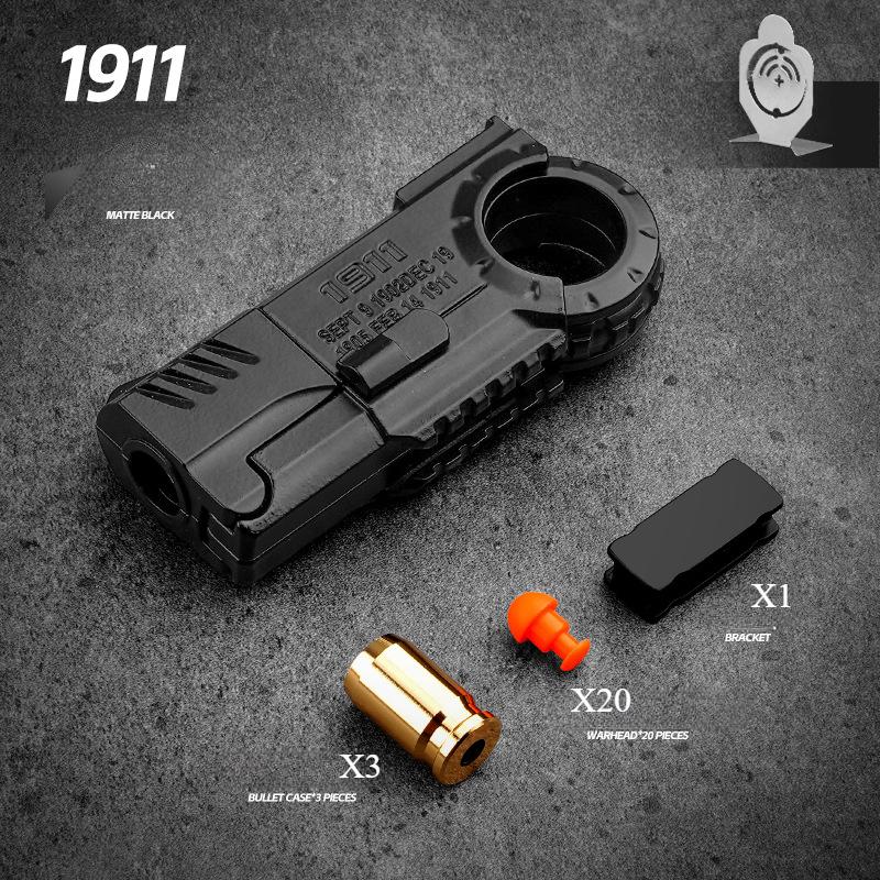 Ring Pistol Soft Bullet Gun Portable Mini 3D Decompression Shell Ejection Alloy Outdoor Funny Toy Boy Birthday Gift Fidget Toys