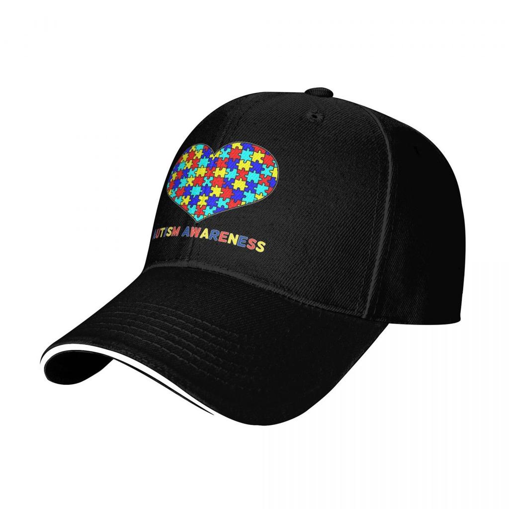 Unisex Baseball Hats Love Heart Autism Awareness Outdoor Streetwear Summer Sports Baseball Caps Hip Hop Cap Casquette Hats