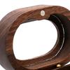 Wooden Ring Box with Small Wood Holder Case Rustic Double Ring 2 Slots Jewelry Gift Storage