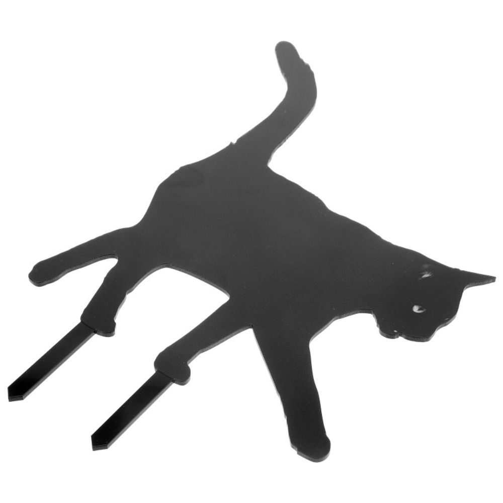Acrylic Acrylic Cat Stake Waterproof Simulation Black Cat Statue Cat Garden Stake  Outdoor