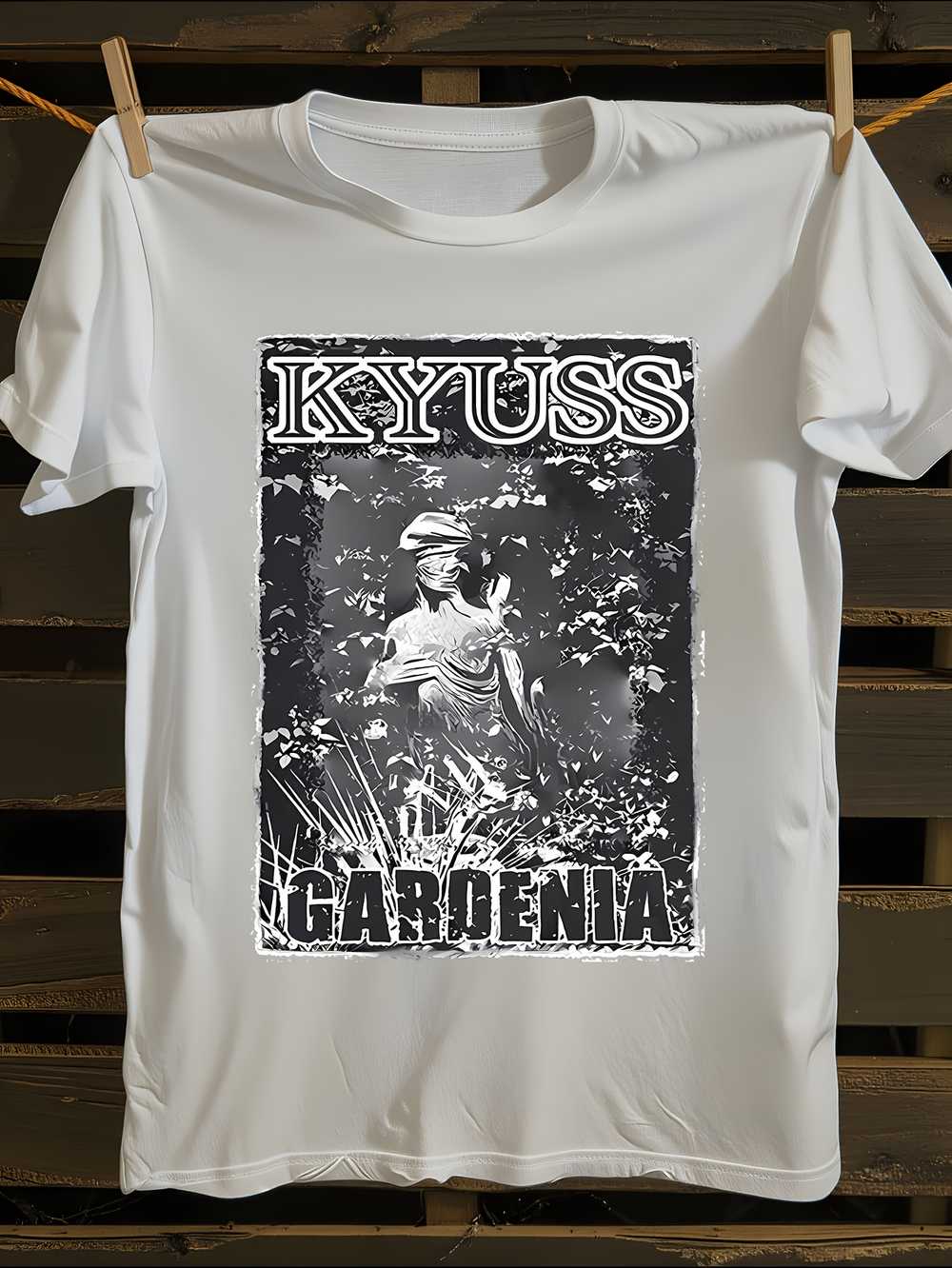 

Kyuss Gardenia Band T-Shirt Mens Tshirt Womens Tshirts with Letters Print Short Sleeves T-Shirt Casual Street Tee Shirt Top XXL