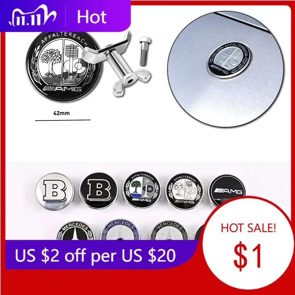 Autoaufkleber Für Mercedes Benz 42MM Auto Frontklappen-Emblem-Abdeckungen Auto-Dekorationszubehör Für Mercedes Benz AMG A B C D M S R