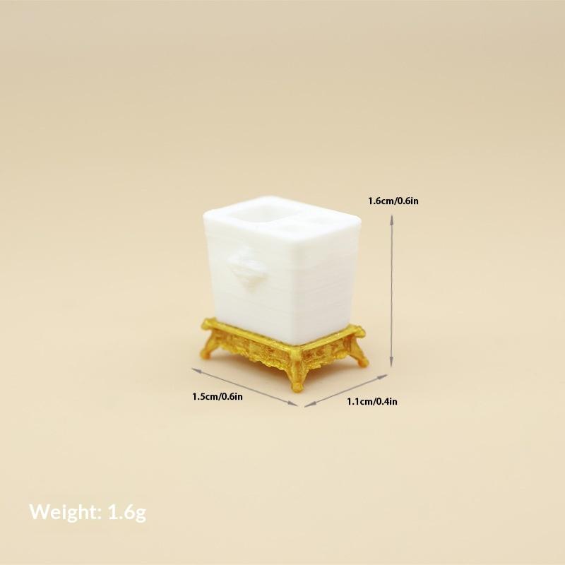 [Q]1/3Pcs Lotion Bottle & Soap Dish Mini Toothbrush Holder Model 1:12 Scale Dollhouse Miniature Bathroom Accessory Set