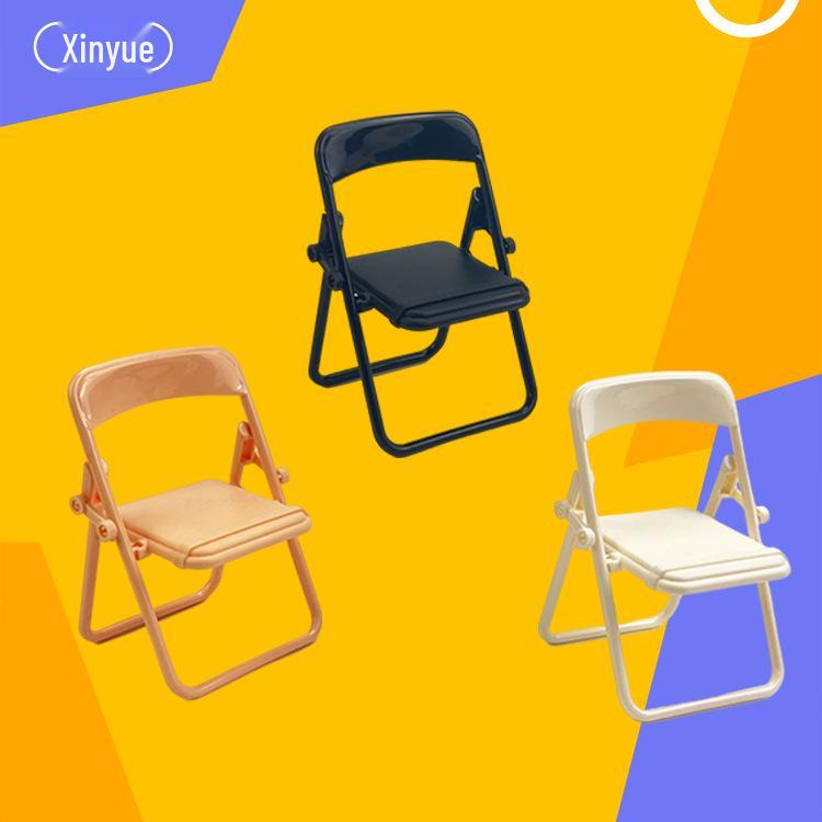Miniature Colorful Folding Chair Doll Ornament - Creative Desktop Decor Children's Toy