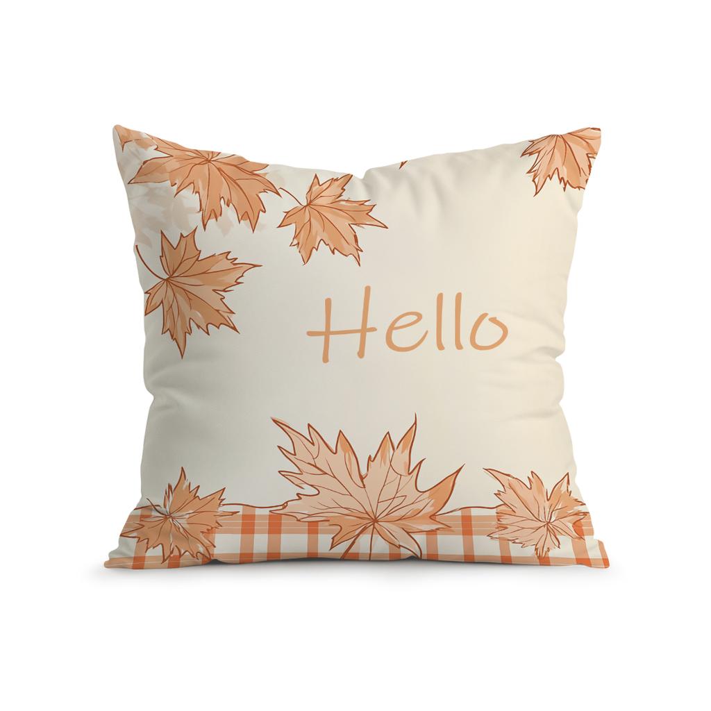 Thanksgiving Maple Leaf Pumpkin Cushions Pillowcase Polyester Cushion Cover Throw Pillow Sofa Decoration Pillowcover Home Decor