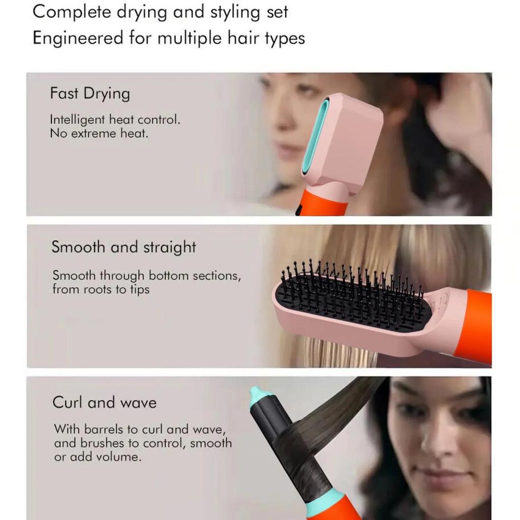 Multi-Functional 6-in-1 Curling Iron & Hot Air Hair Styling Tool