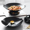 Heatable Insulated Plate Restaurant Main Dish Plate Japanese Ceramic Shouxi Barbecue Plate Creative Home Kitchen Steak Tableware