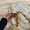Summer Beach Vacation Straw Woven Bag for Women - Chain-Embellished Versatile Handheld Shoulder Bag