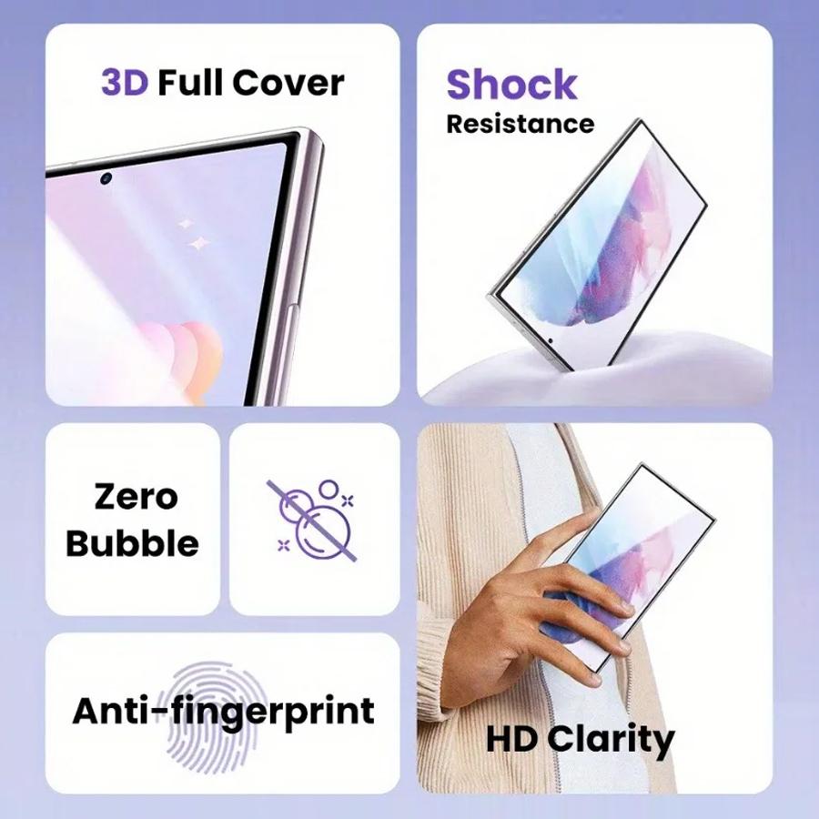 Samsung Galaxy S25 S24 Ultra S24+ S24 Plus Vollständige Abdeckung Gehärtetes Glas Displayschutzfolie