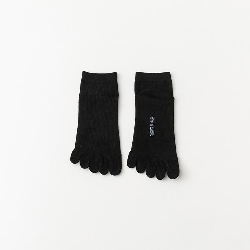 

Мужские дышащие полосатые хлопковые носки с пальцами - Против грибка стопы, Влагоотводящие короткие носки One Size