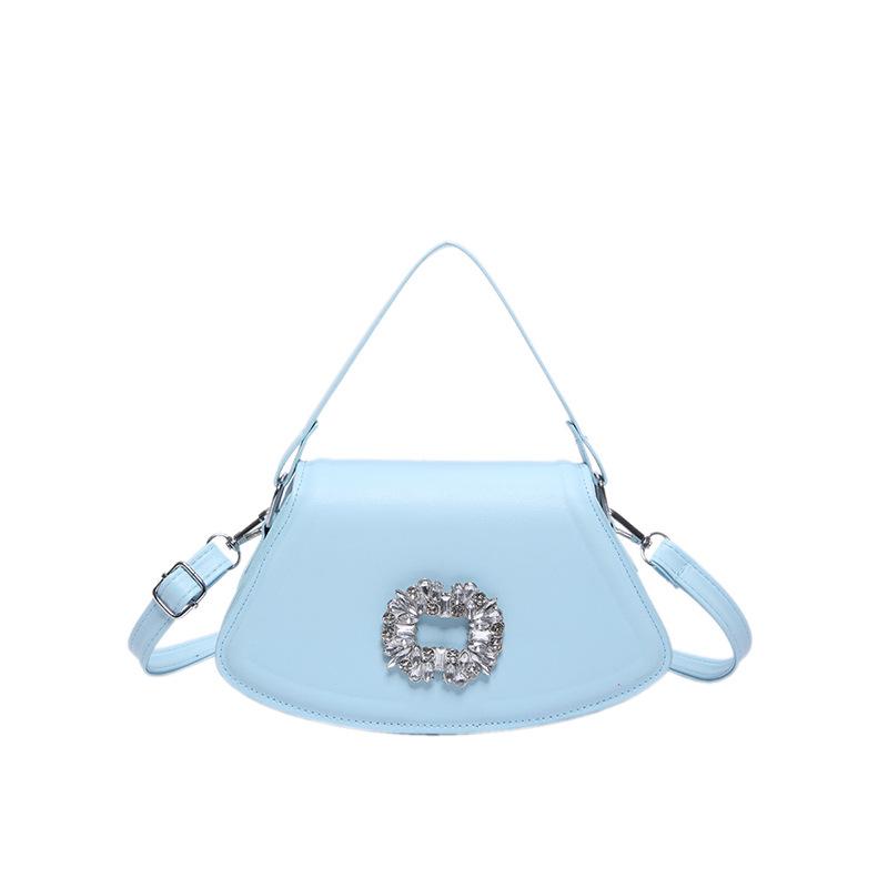 

Закордонний стиль ретро сумочка жіноча 2024 літо нова проста та модна сумка через плече месенджер тренд синій