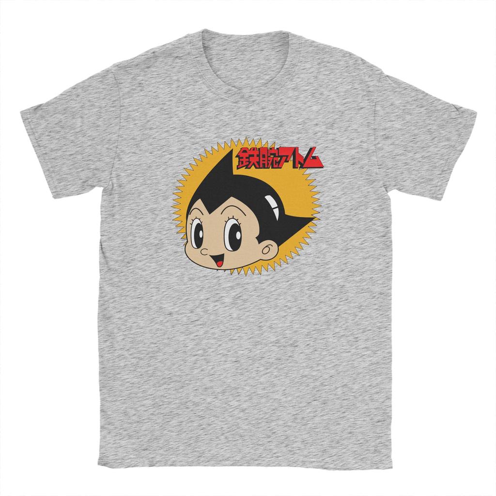 Astro Boy Manga T-Shirt Men  Fun Pure Cotton Tee Shirt O Neck Short Sleeve T Shirt 4XL 5XL Clothes