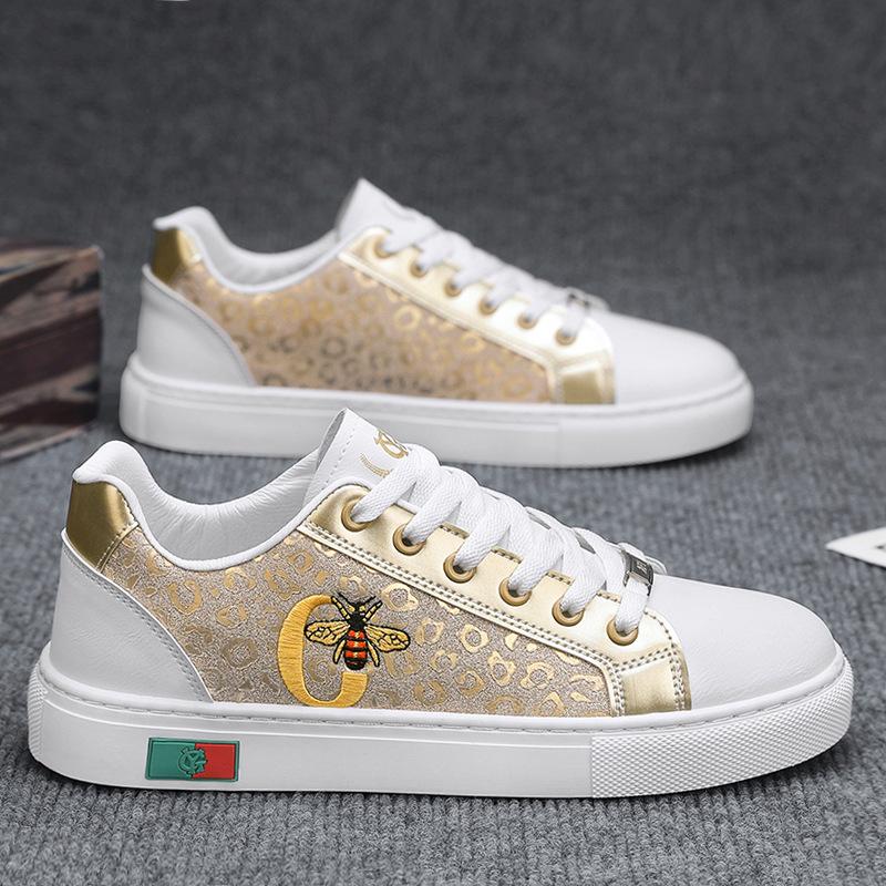 

New Shoes for Men Leather Casual Shoes Trend Flat Skateboard Shoes Youth Street Cool Lace-up Sneaker 44