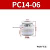 White Pneumatic Quick Connect Fittings, External Thread, PC4/6/8/10/12/14/16-M5/M6, Sizes 01-06