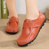 Casual Leather Shoes Women Elastic Soft Walking Shoes Non-slip Flats Middle-Aged Mother Shoes