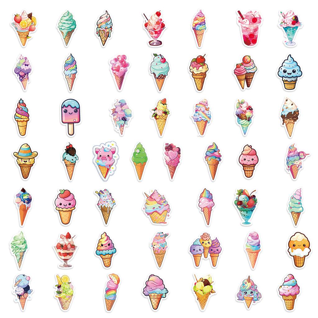Macaron Color Dessert Stickers DIY Suitcase Hand Account Water Cup Decoration Children's Reward Stickers
