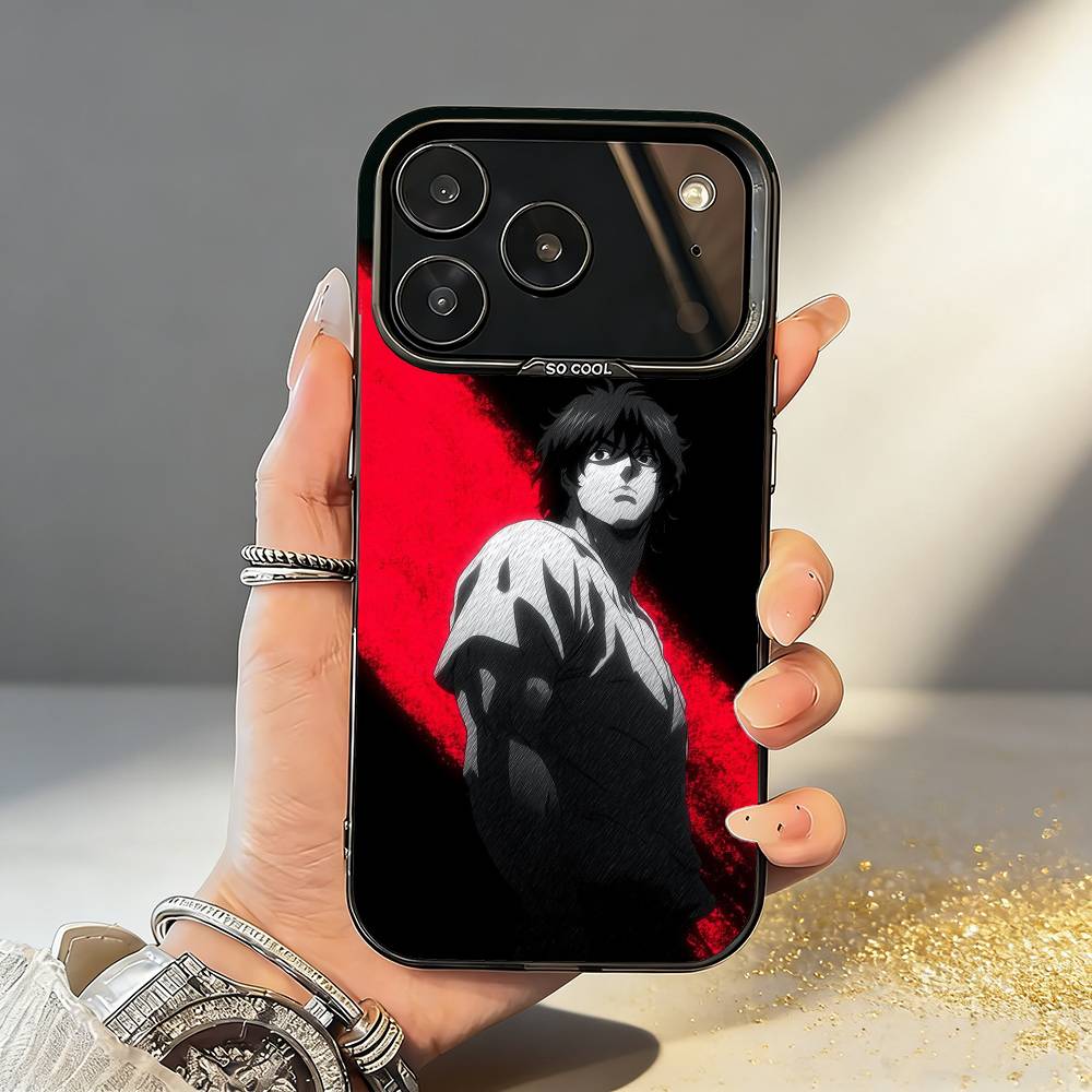 Anime B-Baki H-Hanma Phone Case For iPhone17,16,15,14,13,12,11,Pro,MAX White Matte Shockproof Cover