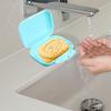 Blue Large Portable Soap Dish Lockable Travel Soap Box Holder Creative Sealed Case for Home Hiking Camping Use
