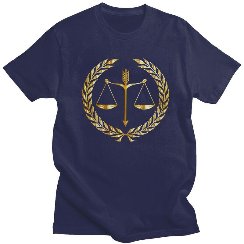 Custom Law Golden Scales Of Justice Tshirt for Men Short Sleeves T Shirt Lawyer Legal Party Tshirts Slim Fit 100 Cotton Tees