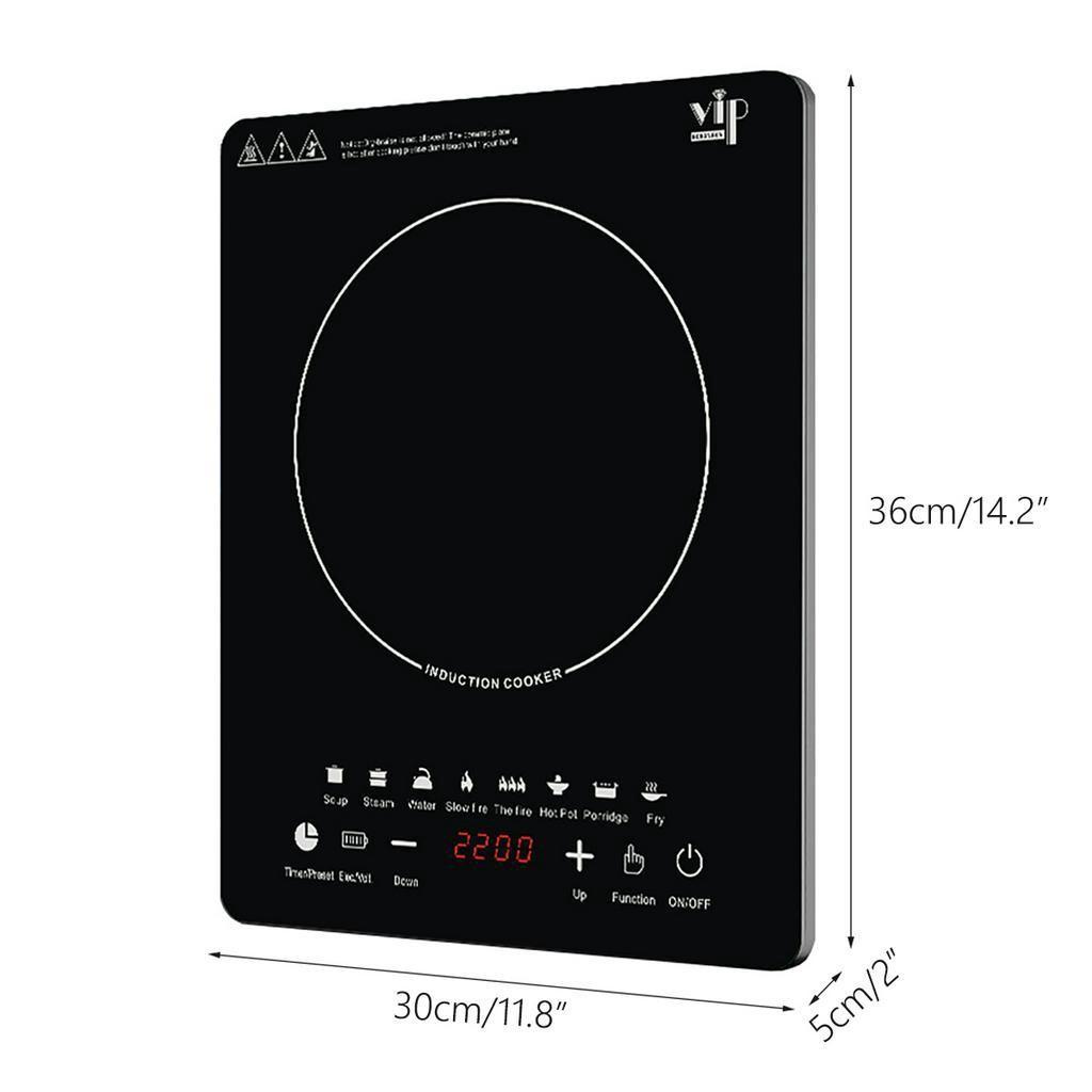 220V 2200W Induction Cooker Smart Electric Oven Plate Creative Precise Control Cookers Hob Cooktop Cooking Plate Hot Pot 2200W Tea Boiler