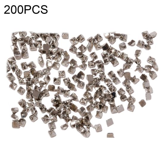 200Pcs/Set Nail Rivet Glitter 3D Effect Non-Fading Metal Rivet Art Decoration Street Punk Charm for Manicure