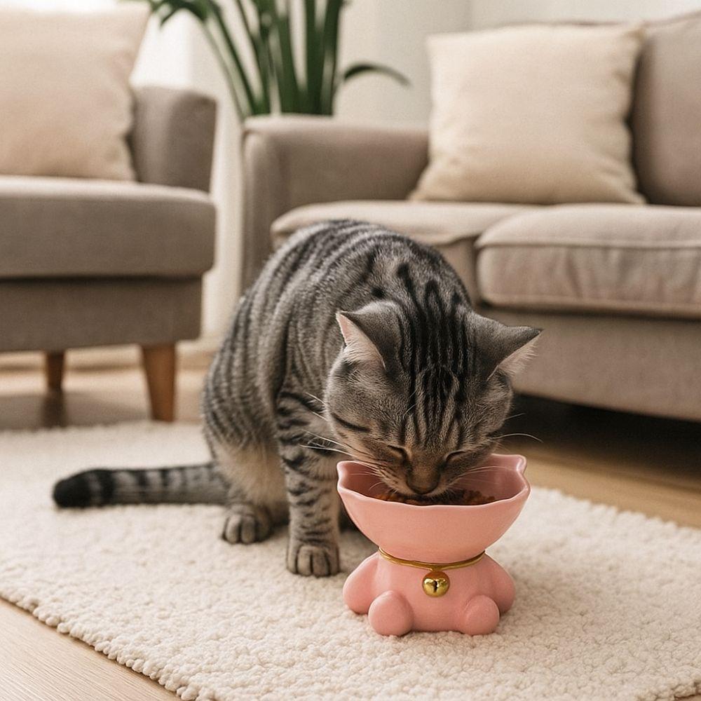 Anti Overturning Dog Food Bowl Large Capacity Cat Drinking Feeder Ceramic Cat Bowl  For Cats Dogs