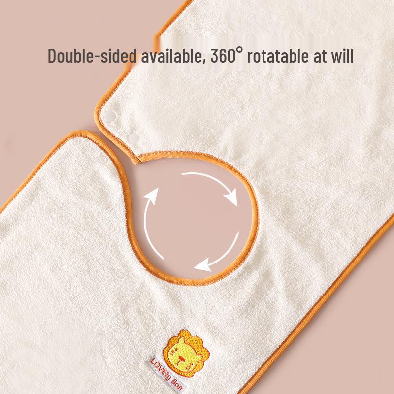 Waterproof Coral Fleece Toddler Bib for Washing, Brushing, and Eating