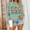 Women's Casual Fashion Round Neck Long Sleeve Christmas Printed Sweatshirt