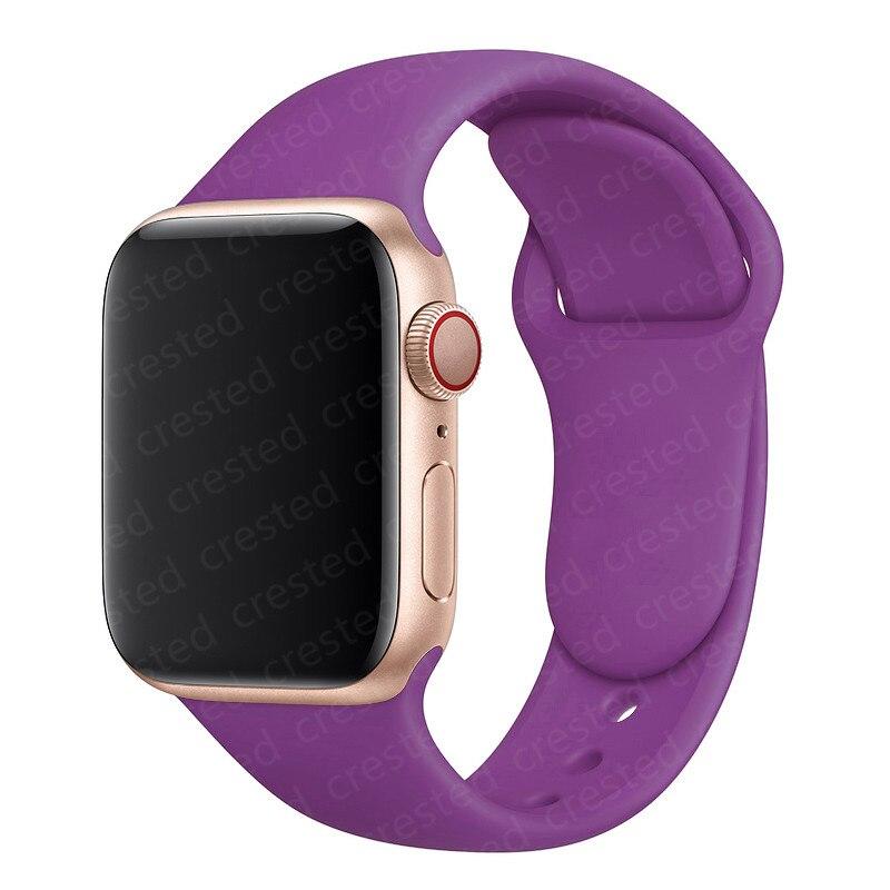 Silicone Strap For Watch Band 44mm 40mm 38mm 42mm Rubber Belt Wristband Bracelet iWatch1 2 3 4 5 Se 6 Band