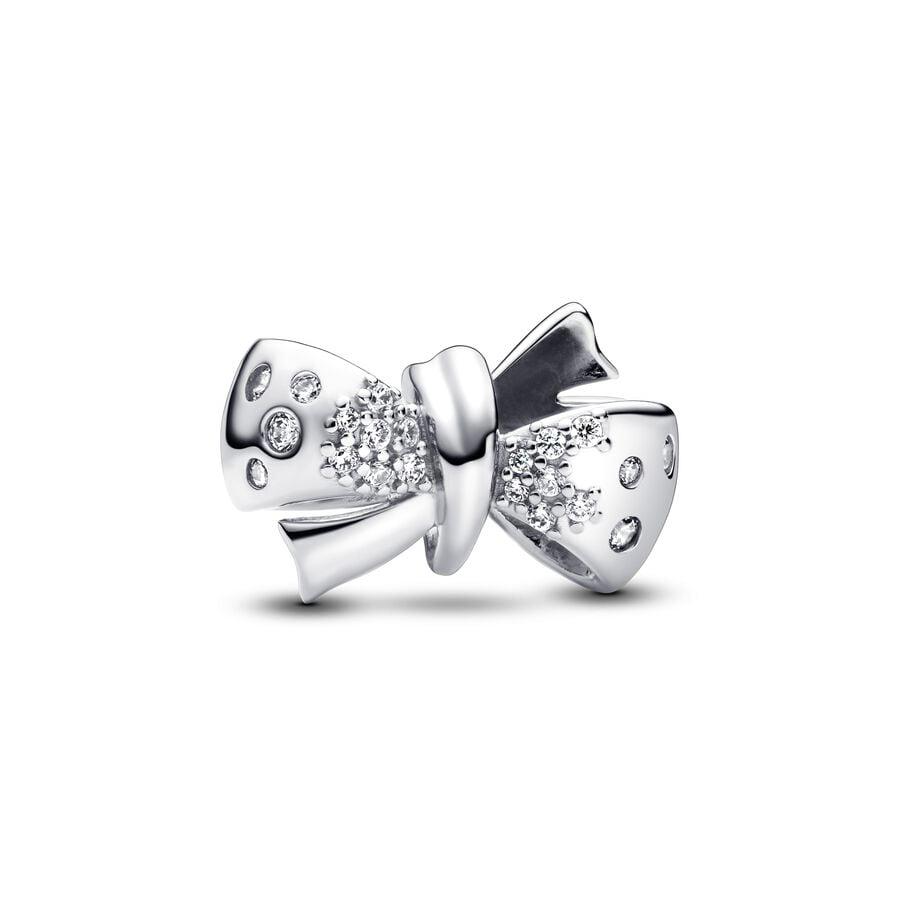 Sparking Diamond Heart Charm Beads Silver Bracelet Necklace DIY Jewelry Gift for Women