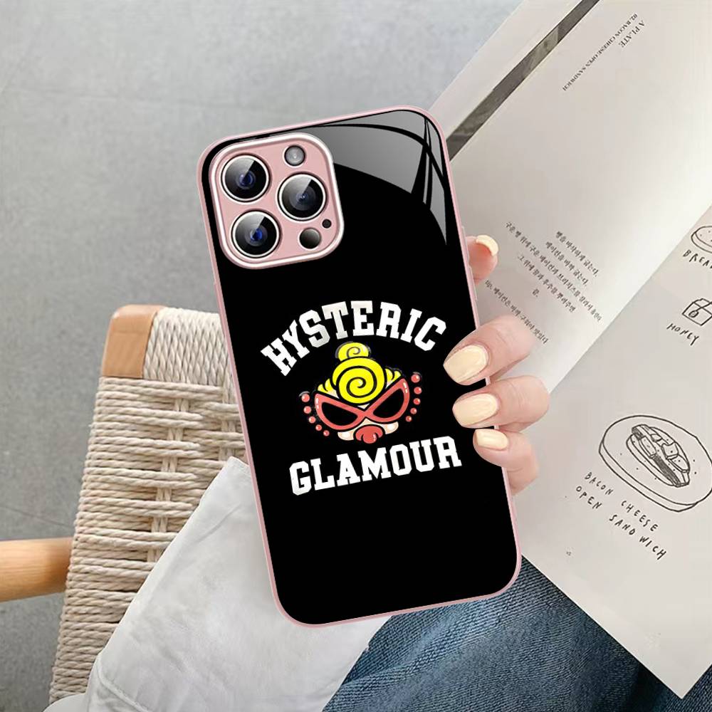 H-Hysteric Cute M-Mini Tempered Glass For Iphone 14 13 12 11 Pro Mini XS MAX 14Plus X XS XR Cover
