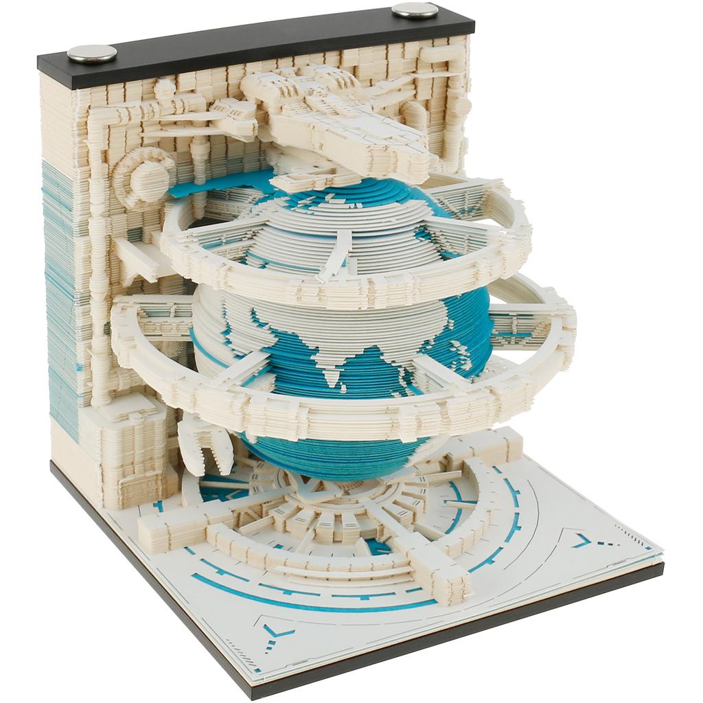 3D Notizblock Papiergravur Notizen 2025 Kalender Notizblock mit LED-Licht Abreißbare Papier-Notizblöcke Notizkarten Geburtstagsgeschenk Kinder