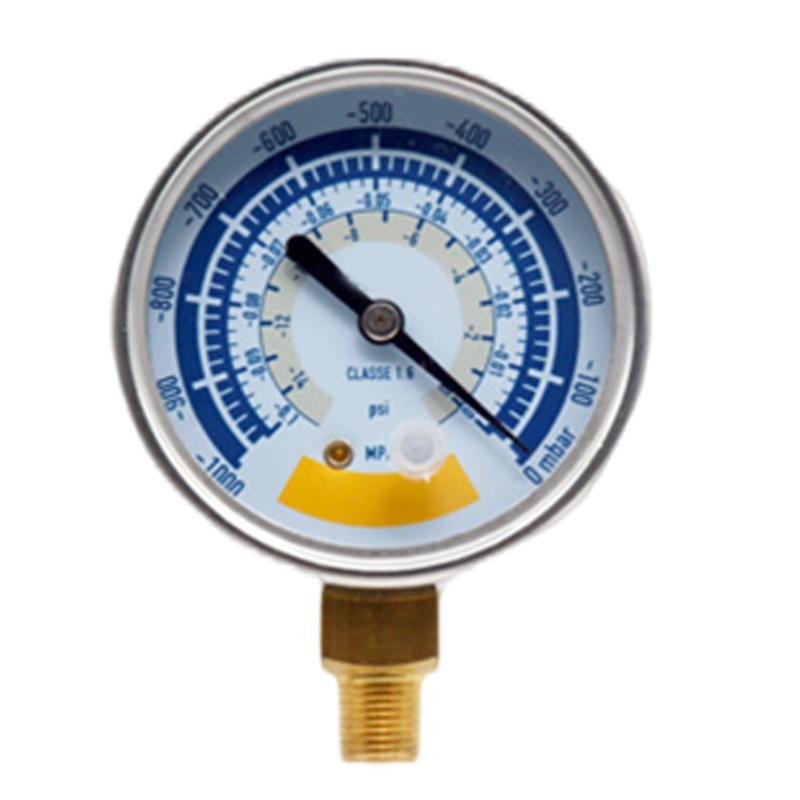 

0-14psi Vacuum Gauge Stainless Steel 1/8inch Pressure Gauge Waterproof for Vacuum Pump Accurate Air Gauge