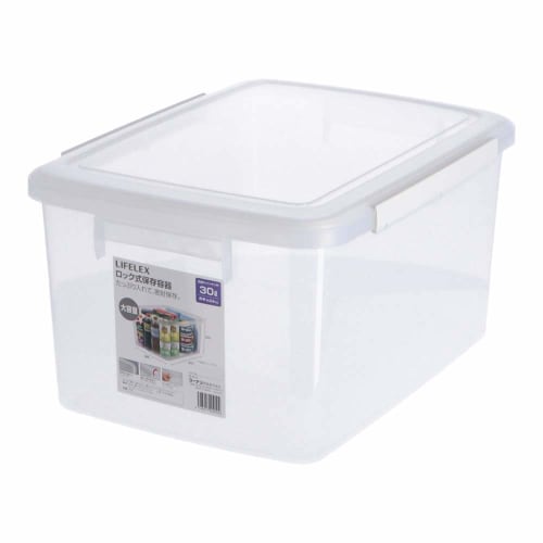 Konan Original LIFELEX Locking Storage Container, 30.0L, White