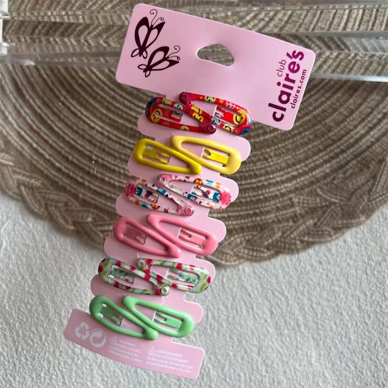 New Cartoon Cute Printed Hairpins Set Women Girls Child Hairgrips Hair Clips Pins Barrettes Accessories Hairclip Headdress