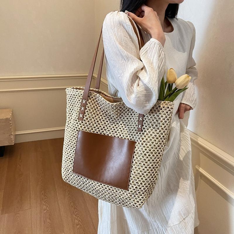 Straw Bag Women's New Large-capacity Woven Shoulder Bag Tote Bag