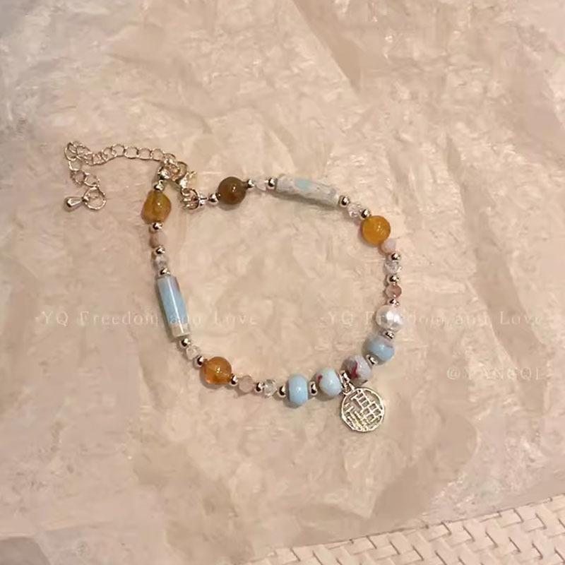 Korean-Style Versatile Pearl Bracelet for Women: Light Luxury, Exquisite, High-End Feel, Popular Beaded Bangle, Elegant Hand Jewelry.