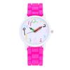 Cartoon Colorful Number Women's Jelly Silicone Strap Quartz Wristwatch